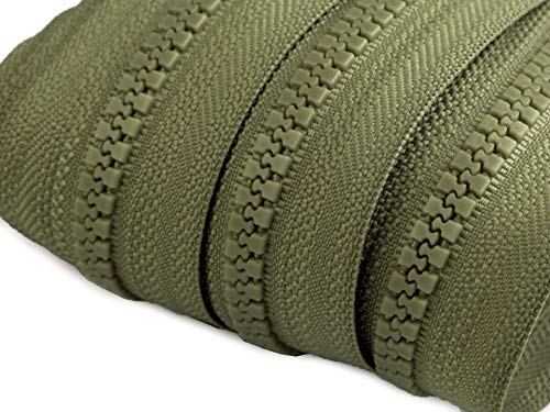 Kunststoff-Reißverschluss 10m endlos Profil 5mm, Farbwahl - Profilreißverschluss, Farbe:298 khaki Kunststoff-Reißverschluss 10m endlos Profil 5mm, Farbwahl - Profilreißverschluss, Farbe:298 khaki von maDDma