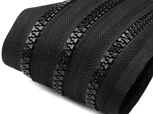 Kunststoff-Reißverschluss 10m endlos Profil 5mm, Farbwahl - Profilreißverschluss, Farbe:322 schwarz Kunststoff-Reißverschluss 10m endlos Profil 5mm, Farbwahl - Profilreißverschluss, Farbe:322 schwarz von maDDma