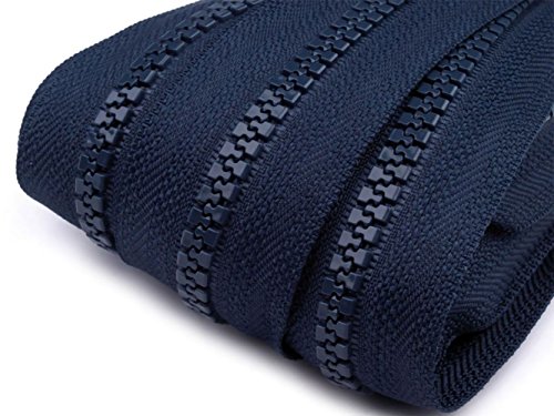 Kunststoff-Reißverschluss 10m endlos Profil 5mm, Farbwahl - Profilreißverschluss, Farbe:330 dunkelblau von maDDma