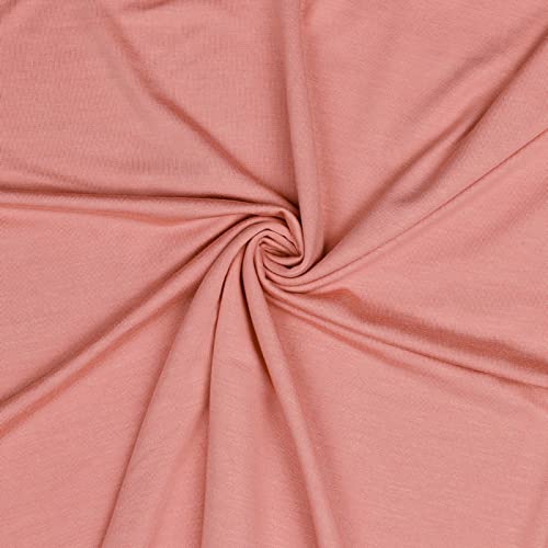 Modal-Jersey Modalstoff 27 Farben 0,5x1,45m Jerseystoff Tencel(TM) Modal Oeko-Tex zertifiziert, Farbe:altrosa von maDDma