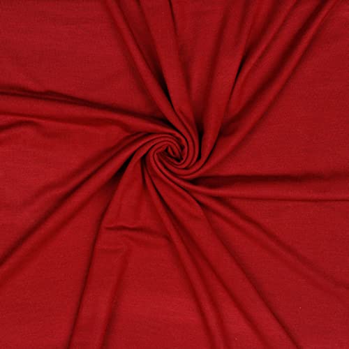 Modal-Jersey Modalstoff 24 Farben 0,5x1,45m Jerseystoff Tencel(TM) Modal OEKO-TEX zertifiziert, Farbe:dunkelrot von maDDma