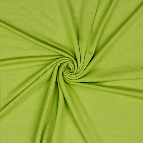 Modal-Jersey Modalstoff 27 Farben 0,5x1,45m Jerseystoff Tencel(TM) Modal Oeko-Tex zertifiziert, Farbe:limette von maDDma