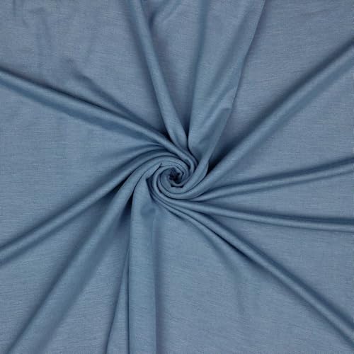 Modal-Jersey Modalstoff 27 Farben 0,5x1,45m Jerseystoff Tencel(TM) Modal Oeko-Tex zertifiziert, Farbe:jeansblau von maDDma