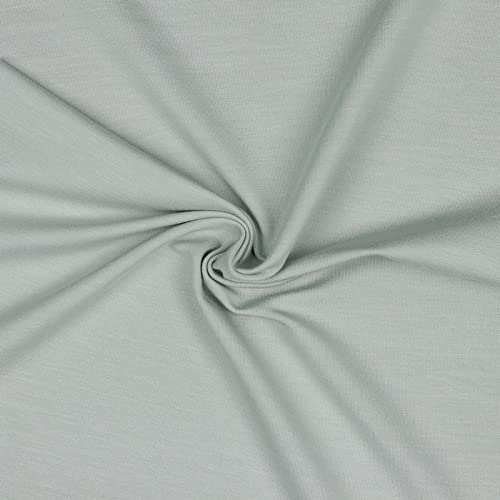 Modalstoff Modal Sweat Sweatstoff OEKO-TEX 0,5m Stoff elastisch Sweatstoff, Farbe:hellgrau von maDDma