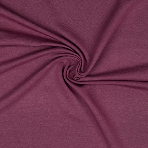 Modalstoff Modal Sweat Sweatstoff OEKO-TEX 0,5m Stoff elastisch Sweatstoff, Farbe:lila von maDDma