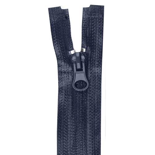 Outdoor Reißverschluss wasserfest spiral 7mm teilbar Autolock, Längen Farbwahl, Größe:60cm, Farbe:dunkelblau von maDDma