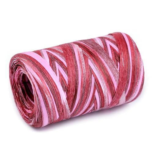 Raffia Papierschnur multicolor 80m Geschenkband Bastelschnur Dekoband Papierband, Farbe:mehrfarbig 2 von maDDma