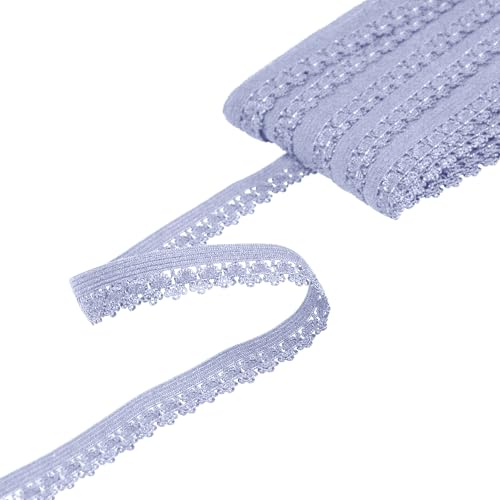 Rüschengummi Spitzenband elastisch 18m x 25mm Gummilitze Gummiband Spitze Farbwahl, Farbe:lavendel Rüschengummi Spitzenband elastisch 18m x 25mm Gummilitze Gummiband Spitze Farbwahl, Farbe:lavendel von maDDma