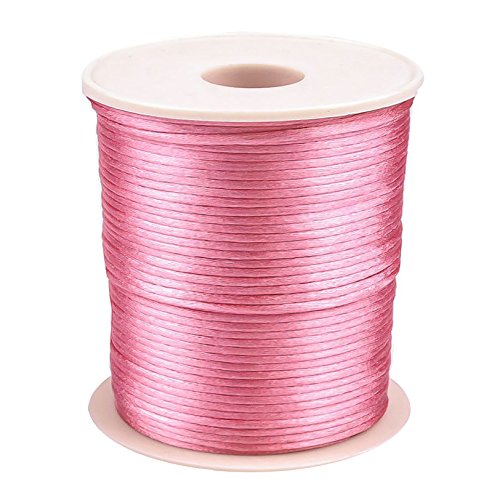 Satin-Schnur 90m x 2mm Satinkordel Schmuck-Kordel -Schnur Kumihimo Bänder Nylonschnur, Farbwahl von maDDma