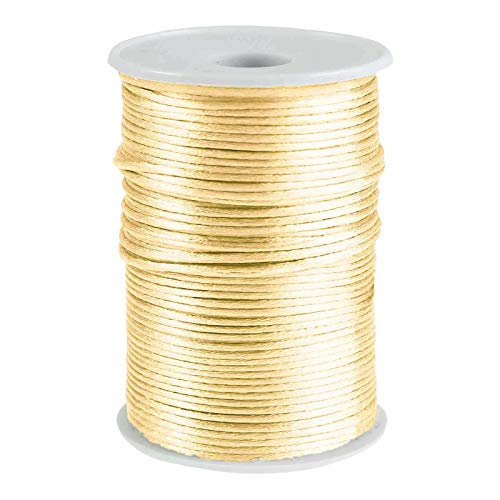 Satin-Schnur 90m x 2mm Satinkordel Schmuck-Kordel -Schnur Kumihimo Bänder Nylonschnur, Farbwahl von maDDma