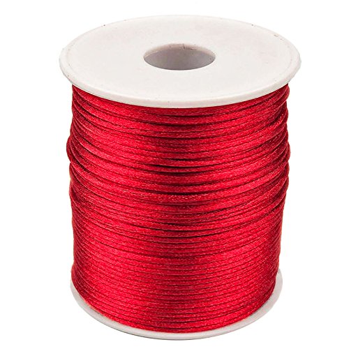 Satin-Schnur 90m x 2mm Satinkordel Schmuck-Kordel -Schnur Kumihimo Bänder Nylonschnur, Farbwahl von maDDma