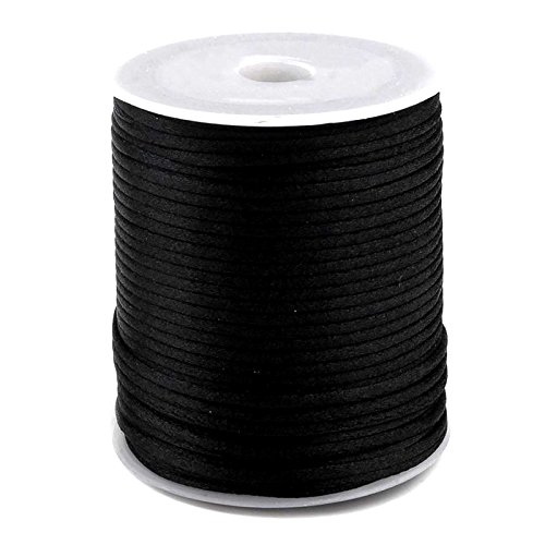 Satin-Schnur 90m x 2mm Satinkordel Schmuck-Kordel -Schnur Kumihimo Bänder Nylonschnur, Farbwahl von maDDma