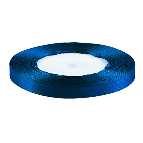 Satinband 10mm x 22,5m Dekoband Geschenkband Schmuckband, Farbe:blau von maDDma