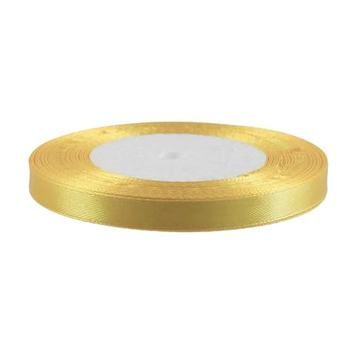 Satinband 10mm x 22,5m Dekoband Geschenkband Schmuckband, Farbe:maisgelb von maDDma