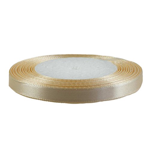 Satinband 10mm x 22,5m Dekoband Geschenkband Schmuckband, Farbe:vanille von maDDma