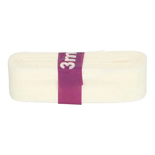 Schrägband 3m x 20mm Baumwolle gefalzt 60 Farben Einfassband Saumband, Farbe:089 perlweiß von maDDma