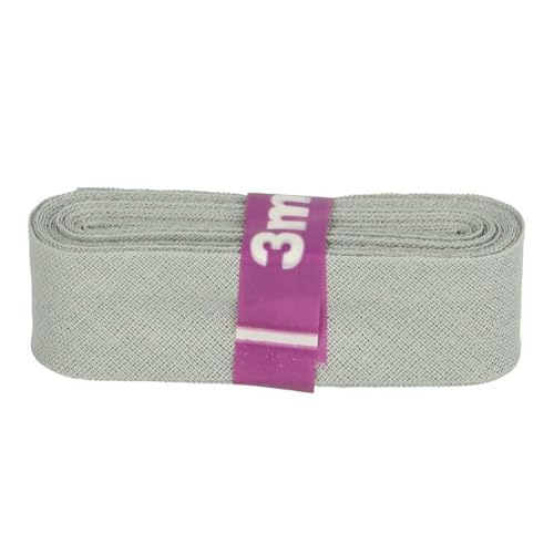 Schrägband 3m x 20mm Baumwolle gefalzt 60 Farben Einfassband Saumband, Farbe:700811 steingrau Schrägband 3m x 20mm Baumwolle gefalzt 60 Farben Einfassband Saumband, Farbe:700811 steingrau von maDDma