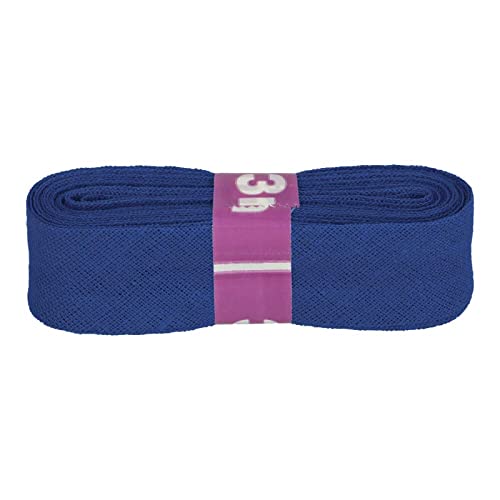 Schrägband 3m x 20mm Baumwolle gefalzt Einfassband Saumband Farbwahl, Farbe:201 marineblau von maDDma
