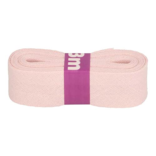 Schrägband 3m x 20mm Baumwolle gefalzt Einfassband Saumband Farbwahl, Farbe:717 pastellrosa von maDDma