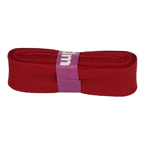 Schrägband 3m x 20mm Baumwolle gefalzt 60 Farben Einfassband Saumband, Farbe:752 bordeaux von maDDma