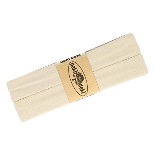 Schrägband Jersey 3m Breite 20mm Oaki Doki Tricot de Luxe Einfassband elastisch über 80 Farben, Farbe:beige von maDDma
