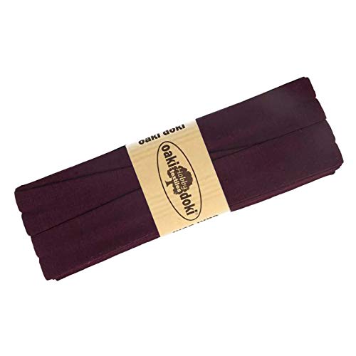 Schrägband Jersey 3m Breite 20mm Oaki Doki Tricot de Luxe Einfassband elastisch über 80 Farben, Farbe:bordeaux von maDDma