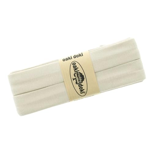 Schrägband Jersey 3m Breite 20mm Oaki Doki Tricot de Luxe Einfassband elastisch über 80 Farben, Farbe:graubeige Schrägband Jersey 3m Breite 20mm Oaki Doki Tricot de Luxe Einfassband elastisch über 80 Farben, Farbe:graubeige von maDDma