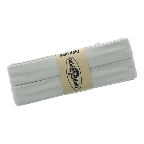 Schrägband Jersey 3m Breite 20mm Oaki Doki Tricot de Luxe Einfassband elastisch über 80 Farben, Farbe:kittgrau Schrägband Jersey 3m Breite 20mm Oaki Doki Tricot de Luxe Einfassband elastisch über 80 Farben, Farbe:kittgrau von maDDma