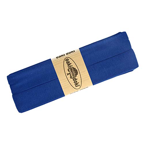 Schrägband Jersey 3m Breite 20mm Oaki Doki Tricot de Luxe Einfassband elastisch über 80 Farben, Farbe:königsblau Schrägband Jersey 3m Breite 20mm Oaki Doki Tricot de Luxe Einfassband elastisch über 80 Farben, Farbe:königsblau von maDDma