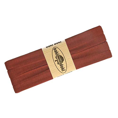 Schrägband Jersey 3m Breite 20mm Oaki Doki Tricot de Luxe Einfassband elastisch über 80 Farben, Farbe:kupferbraun Schrägband Jersey 3m Breite 20mm Oaki Doki Tricot de Luxe Einfassband elastisch über 80 Farben, Farbe:kupferbraun von maDDma