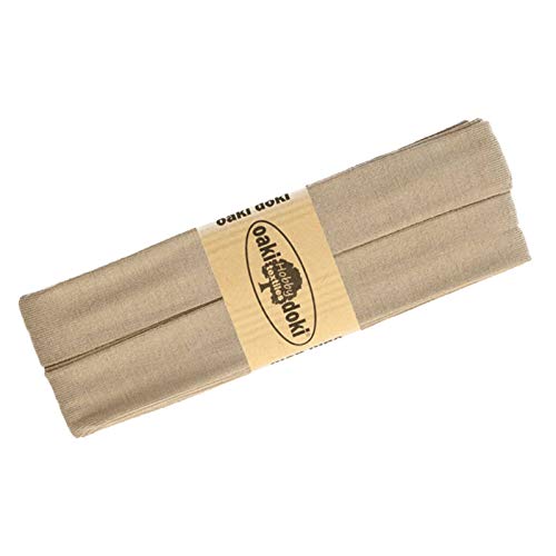 Schrägband Jersey 3m Breite 20mm Oaki Doki Tricot de Luxe Einfassband elastisch über 80 Farben, Farbe:leinen Schrägband Jersey 3m Breite 20mm Oaki Doki Tricot de Luxe Einfassband elastisch über 80 Farben, Farbe:leinen von maDDma