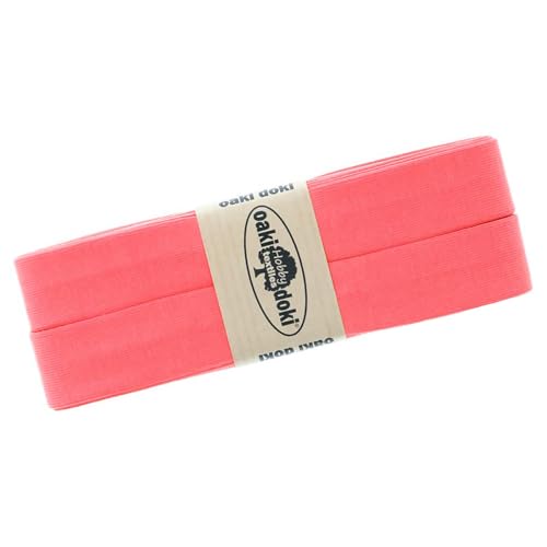 Schrägband Jersey 3m Breite 20mm Oaki Doki Tricot de Luxe Einfassband elastisch über 80 Farben, Farbe:leuchtrosa Schrägband Jersey 3m Breite 20mm Oaki Doki Tricot de Luxe Einfassband elastisch über 80 Farben, Farbe:leuchtrosa von maDDma