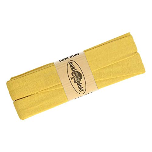 Schrägband Jersey 3m Breite 20mm Oaki Doki Tricot de Luxe Einfassband elastisch über 80 Farben, Farbe:maisgelb Schrägband Jersey 3m Breite 20mm Oaki Doki Tricot de Luxe Einfassband elastisch über 80 Farben, Farbe:maisgelb von maDDma