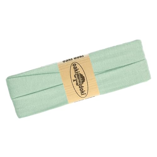 Schrägband Jersey 3m Breite 20mm Oaki Doki Tricot de Luxe Einfassband elastisch über 80 Farben, Farbe:minze Schrägband Jersey 3m Breite 20mm Oaki Doki Tricot de Luxe Einfassband elastisch über 80 Farben, Farbe:minze von maDDma