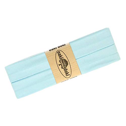 Schrägband Jersey 3m Breite 20mm Oaki Doki Tricot de Luxe Einfassband elastisch über 80 Farben, Farbe:pastellblau Schrägband Jersey 3m Breite 20mm Oaki Doki Tricot de Luxe Einfassband elastisch über 80 Farben, Farbe:pastellblau von maDDma