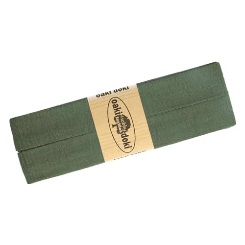 Schrägband Jersey 3m Breite 20mm Oaki Doki Tricot de Luxe Einfassband elastisch über 80 Farben, Farbe:schattengrün Schrägband Jersey 3m Breite 20mm Oaki Doki Tricot de Luxe Einfassband elastisch über 80 Farben, Farbe:schattengrün von maDDma