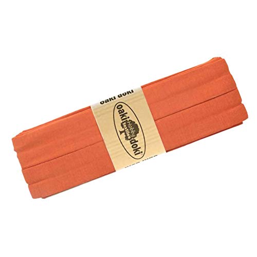 Schrägband Jersey 3m Breite 20mm Oaki Doki Tricot de Luxe Einfassband elastisch über 80 Farben, Farbe:terracotta von maDDma