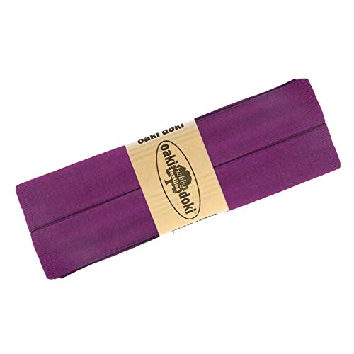 Schrägband Jersey 3m Breite 20mm Oaki Doki Tricot de Luxe Einfassband elastisch über 80 Farben, Farbe:traube Schrägband Jersey 3m Breite 20mm Oaki Doki Tricot de Luxe Einfassband elastisch über 80 Farben, Farbe:traube von maDDma