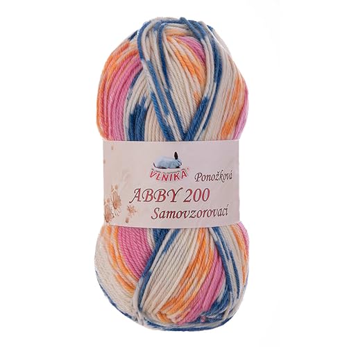 Sockenwolle Abby 200 selbstmusternd 100g Strickgarn Sockengarn Strumpfwolle Strumpfgarn Farbwahl, Farbe:mehrfarbig 3 von maDDma