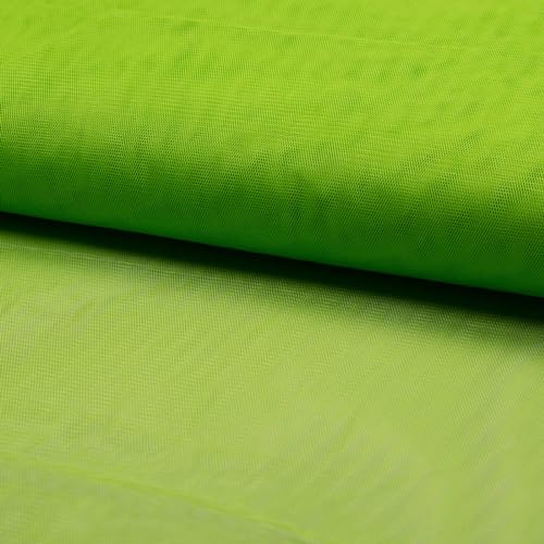 Soft-Tüll Kostümstoff Kleidertüll Fasching Feintüll ab 1 x 1,5 m Farbwahl Meterware, Farbe:limette von maDDma