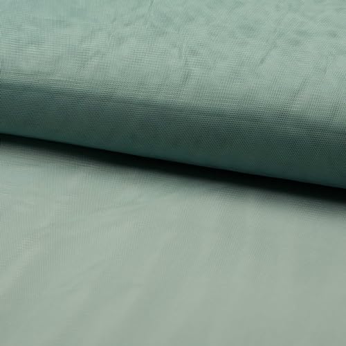 Soft-Tüll Kostümstoff Kleidertüll Fasching Feintüll ab 1 x 1,5 m Farbwahl Meterware, Farbe:minzgrün von maDDma