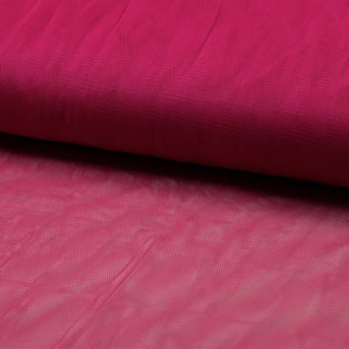 Soft-Tüll Kostümstoff Kleidertüll Fasching Feintüll ab 1 x 1,5 m Farbwahl Meterware, Farbe:pink von maDDma
