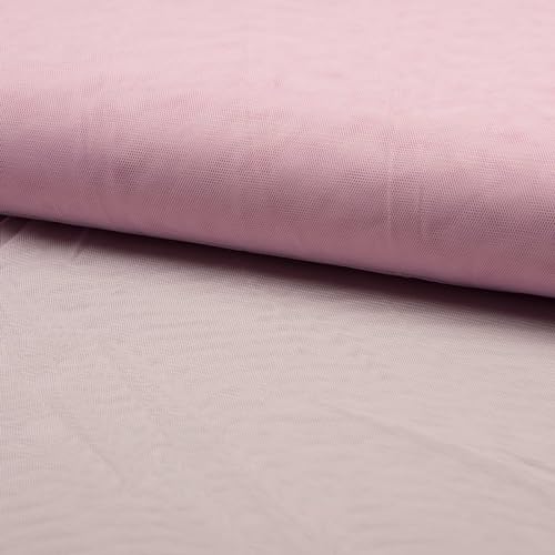Soft-Tüll Kostümstoff Kleidertüll Fasching Feintüll ab 1 x 1,5 m Farbwahl Meterware, Farbe:rosa von maDDma
