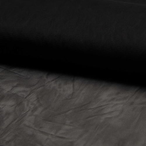 Soft-Tüll Kostümstoff Kleidertüll Fasching Feintüll ab 1 x 1,5 m Farbwahl Meterware, Farbe:schwarz von maDDma