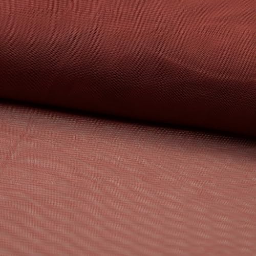 Soft-Tüll Kostümstoff Kleidertüll Fasching Feintüll ab 1 x 1,5 m Farbwahl Meterware, Farbe:terra von maDDma