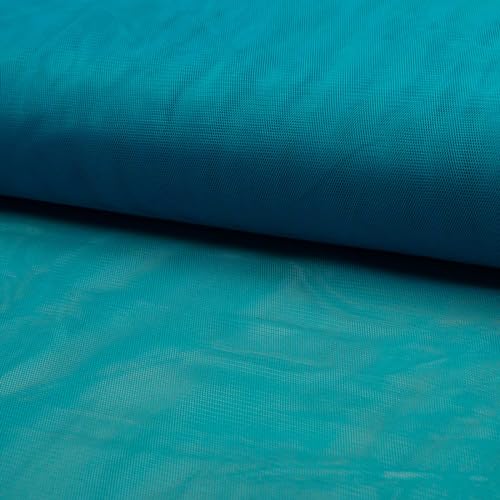 Soft-Tüll Kostümstoff Kleidertüll Fasching Feintüll ab 1 x 1,5 m Farbwahl Meterware, Farbe:türkis von maDDma