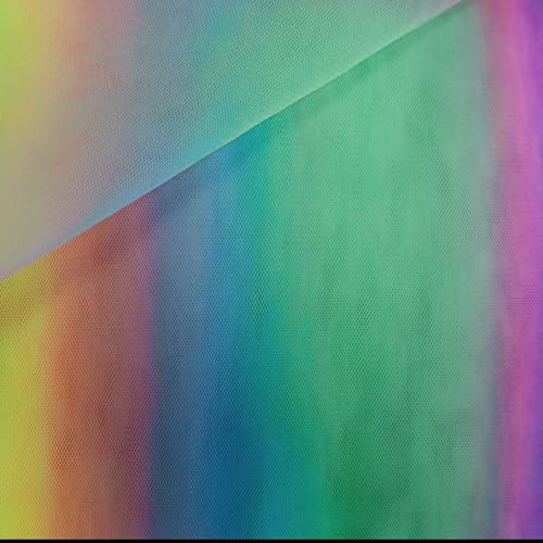 Soft-Tüll Regenbogen Kostümstoff Feintüll ab 1x1,5 m Meterware, Motiv:Regenbogen ohne Glitzer Soft-Tüll Regenbogen Kostümstoff Feintüll ab 1x1,5 m Meterware, Motiv:Regenbogen ohne Glitzer von maDDma