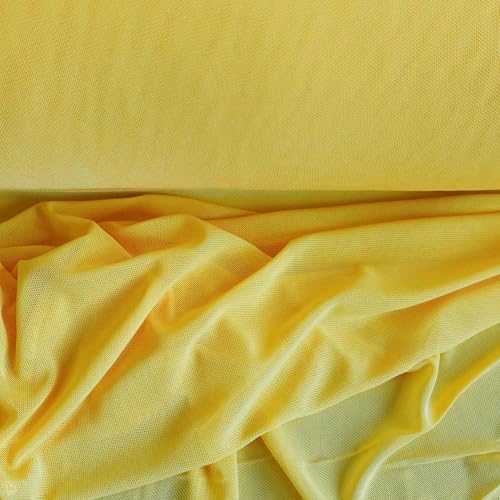 Soft-Tüll elastischer Feintüll Meterware Dessoustüll Kleidertüll Kostümstoff Fasching 17 Farben, Farbe:gelb Soft-Tüll elastischer Feintüll Meterware Dessoustüll Kleidertüll Kostümstoff Fasching 17 Farben, Farbe:gelb von maDDma