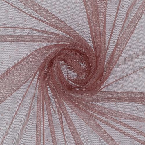 Soft-Tüll gepunktet Kostümstoff Feintüll ab 1x1,5 m f. Hochzeit Party Dekoration, Farbe:altrosa Soft-Tüll gepunktet Kostümstoff Feintüll ab 1x1,5 m f. Hochzeit Party Dekoration, Farbe:altrosa von maDDma