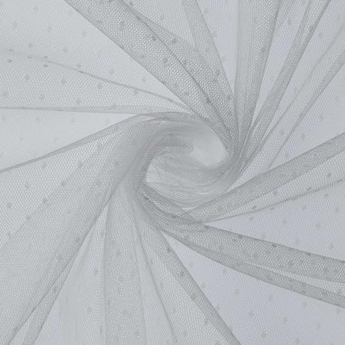 Soft-Tüll gepunktet Kostümstoff Feintüll ab 1x1,5 m f. Hochzeit Party Dekoration, Farbe:weiß Soft-Tüll gepunktet Kostümstoff Feintüll ab 1x1,5 m f. Hochzeit Party Dekoration, Farbe:weiß von maDDma